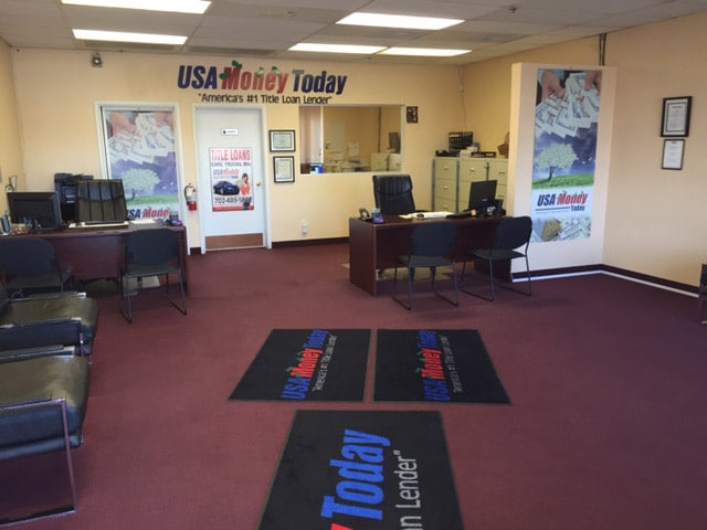 USA Money Today Title Loan company in West Las Vegas inside waiting lobby