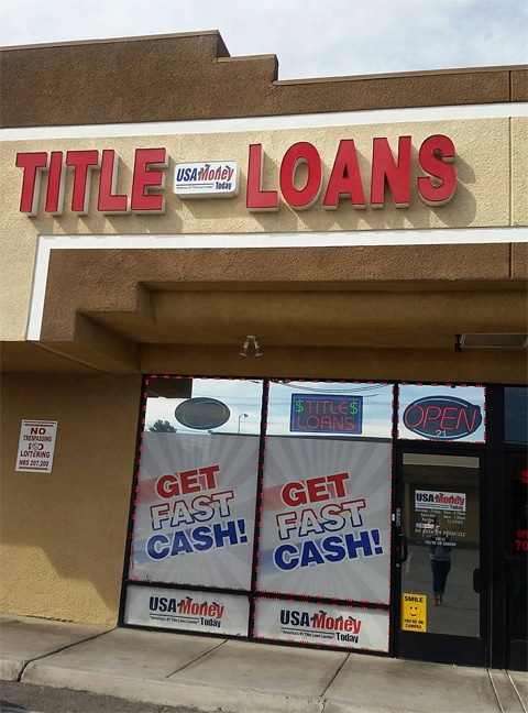 USA Money Today Title Loans East Las Vegas location exterior